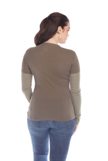 4160 Junior's Long Sleeve Jersey/Thermal 2-fer