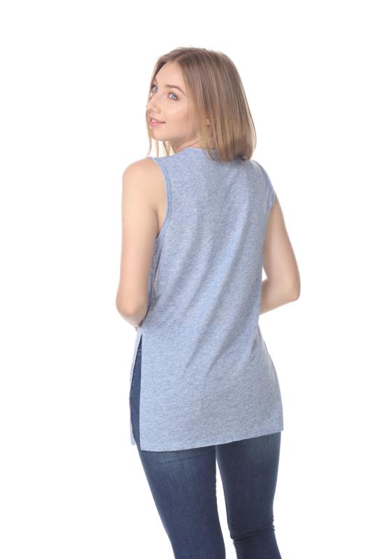 2011 Junior's Poly Linen Blend Vented Muscle Tank