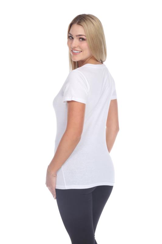 1003 Junior's Cap Sleeve Deep V Neck Tee