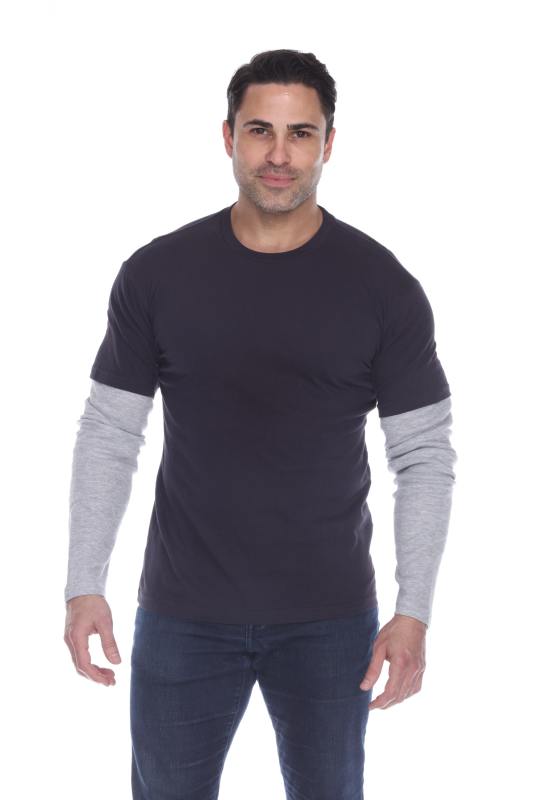 4760 Men's Thermal 2-fer Long Sleeve Jersey Tee