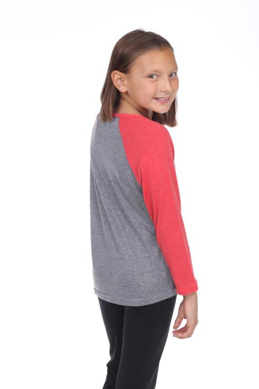 9206 Girls Tri Blend Hi-Lo Raglan