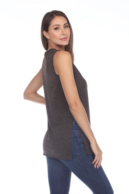 2011 Junior's Poly Linen Blend Vented Muscle Tank