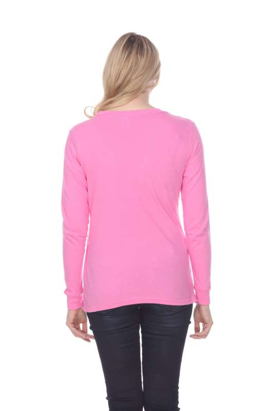 7110 Ladies Long Sleeve Crew Neck Tee with Side Vents