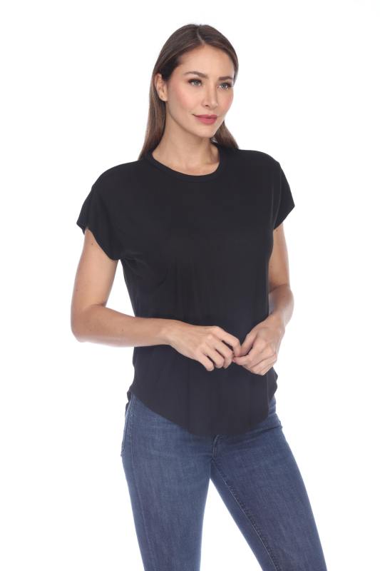 3307 Junior's Modern Cap Sleeve Tee