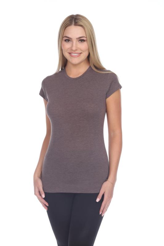 3000 Junior's Cap Sleeve CVC Blended Crew Neck Tee