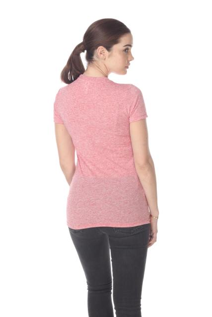 3800 Junior's Short Sleeve Poly Linen Crew Neck Tee