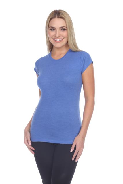 3000 Junior's Cap Sleeve CVC Blended Crew Neck Tee