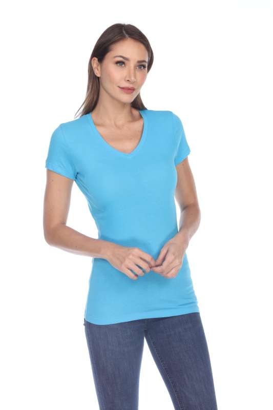 5003 Juniors Cap Sleeve "Tear Drop" V-Neck Tee