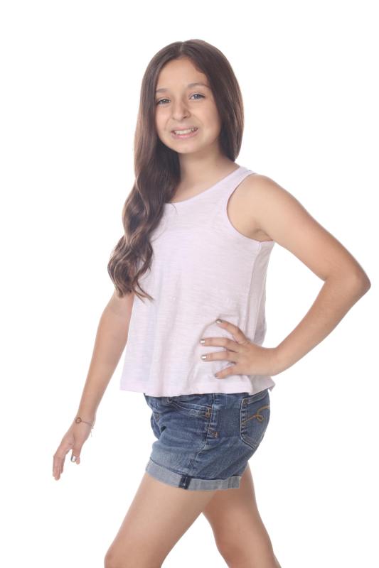 9007 Girls Curve Hem Flowy Tank