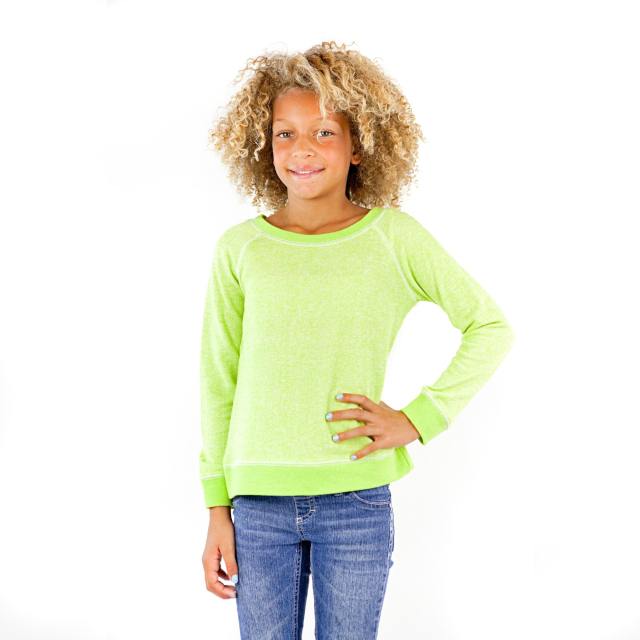 8904G Girls French Terry Long Sleeve Pullover