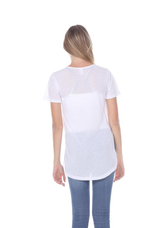 3308 Junior's Viscose Short Sleeve Vented Tee
