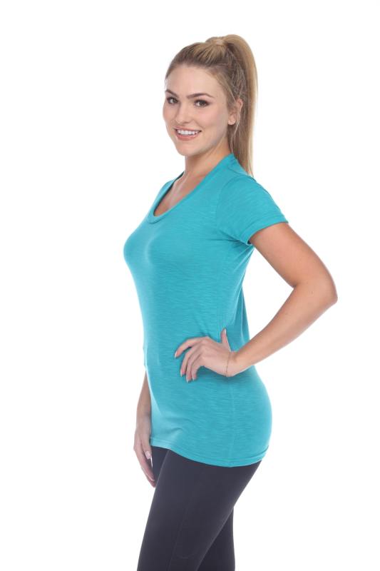 3400 Junior's Poly Rayon Slub Crewneck Tee