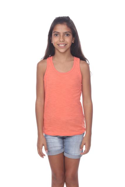 9004 GIRLS RACERBACK COTTON SLUB TANK