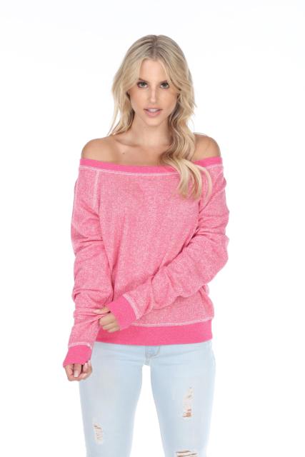 8904 Junior's French Terry Long Sleeve Pullover