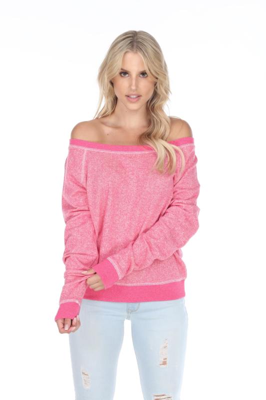 8904 Junior's French Terry Long Sleeve Pullover