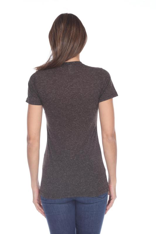 3800 Junior's Short Sleeve Poly Linen Crew Neck Tee