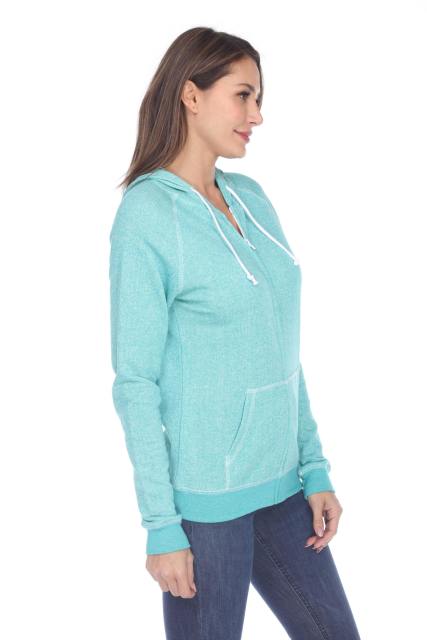 8902 Juniors French Terry Long Sleeve Zip Hoodie