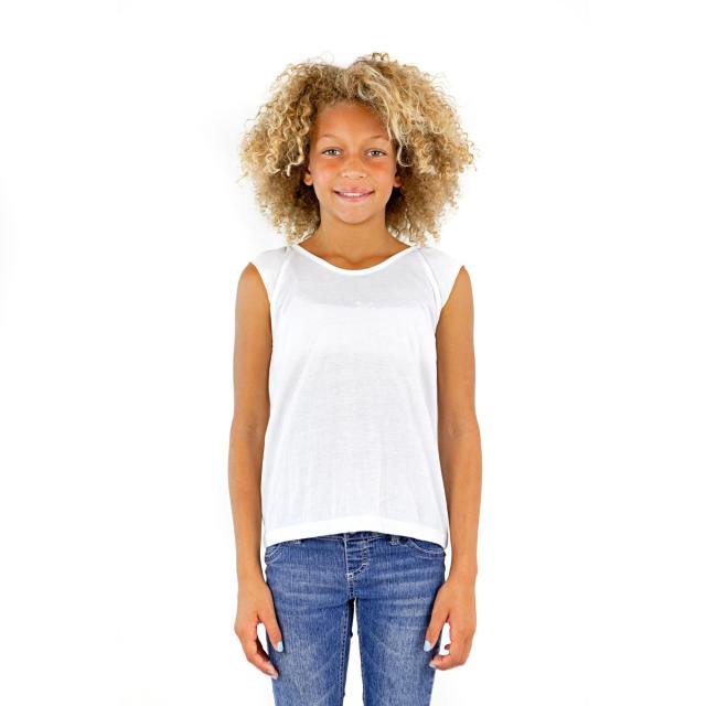 9014 Girl's Flutter Sleeve Tank