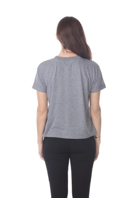 3216 Junior's Rolled Cuff Short Sleeve Boxy Tee