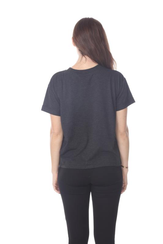 3216 Junior's Rolled Cuff Short Sleeve Boxy Tee