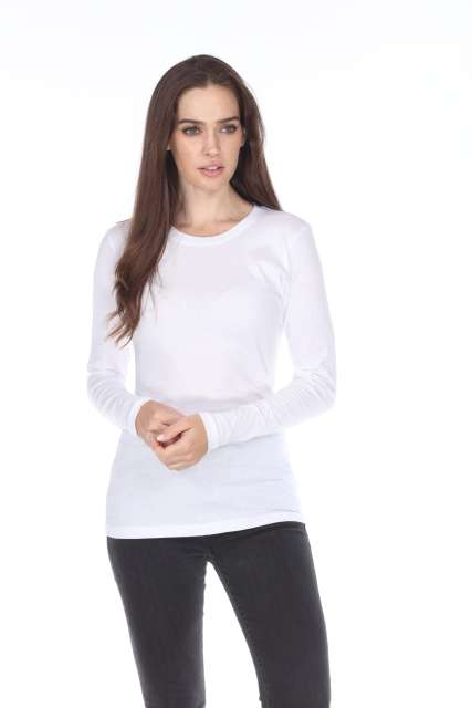1100 Junior's Long Sleeve Crew Neck Tee