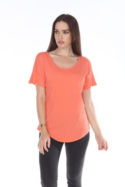 3905 Junior's Bamboo Blend Curve Hem Dolman
