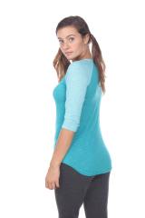 3454 Junior's Scoop Neck 3/4 Sleeve Raglan