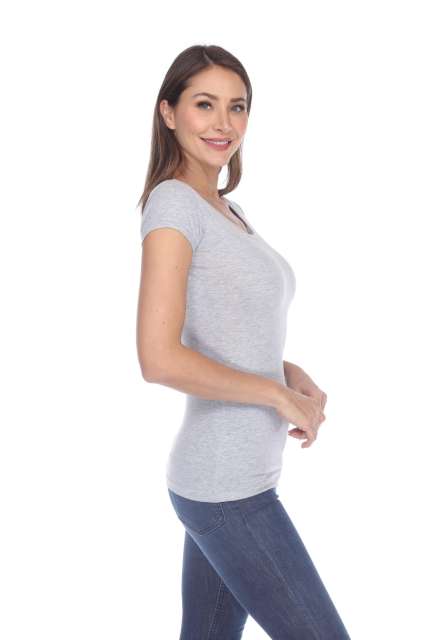 5001 Junior's Cap Sleeve Scoop Neck Tee
