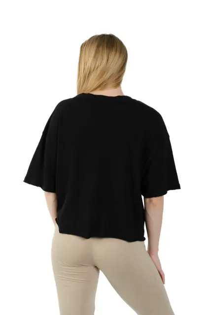 4008 Loose Fit Crop Short Sleeve Tee