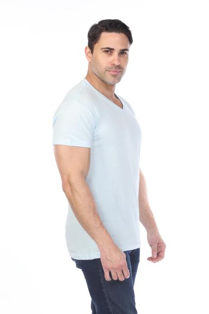 4601 Men's Slim FIt Short Sleeve V-Neck Tee