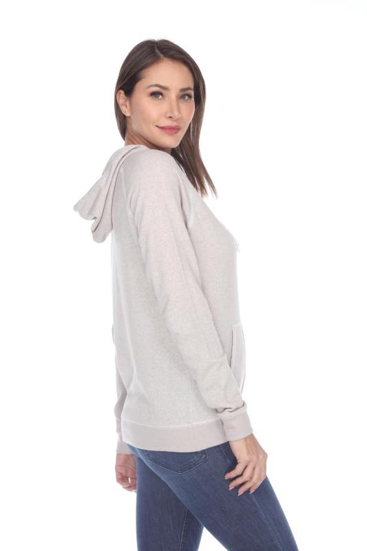8902 Juniors French Terry Long Sleeve Zip Hoodie