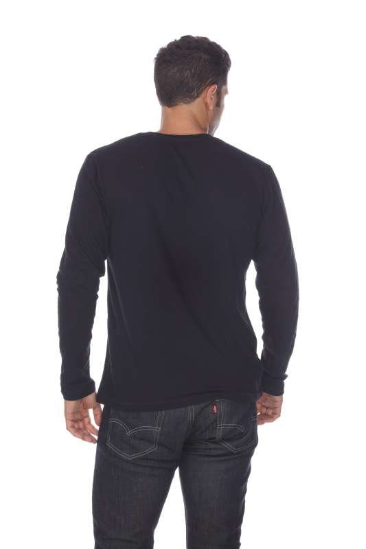 4701 Men's Slim Fit Long Sleeve V-Neck Tee