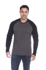 3701 Men's Long Sleeve CVC Blended Crew Neck Raglan