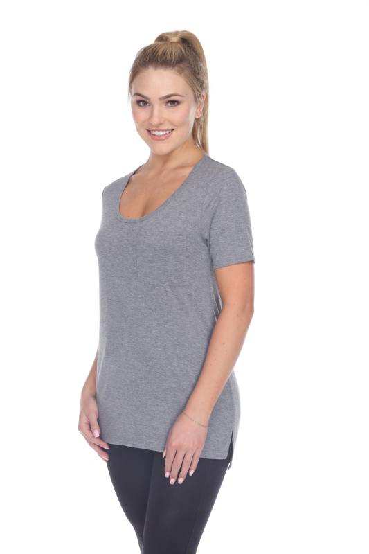 3207 Junior's Tri-blend Essential Hi-Lo Pocket Tee