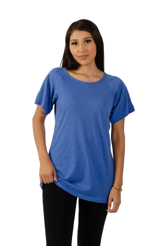 3002 Junior's Scoop Neck Short Sleeve Boxy Straight Tee
