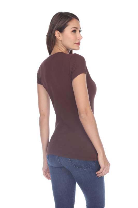 5003 Juniors Cap Sleeve "Tear Drop" V-Neck Tee