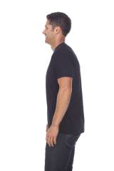 4004 Adult Unisex Short Sleeve Crew Neck Rolled Cuff Tee