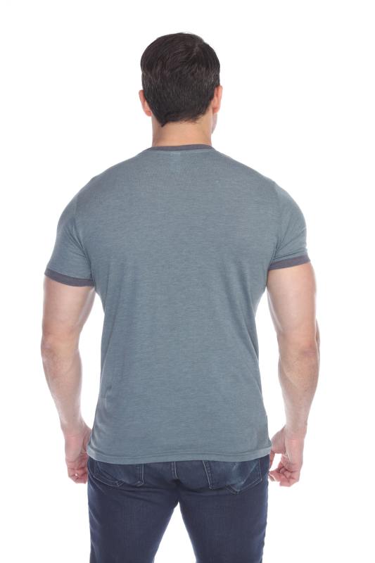 3602 Men's Short Sleeve CVC Blended Crew Neck Ringer Tee