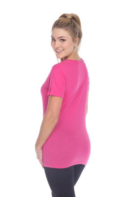 3903 Junior's Bamboo Blend Short Sleeve Deep V Neck Tee