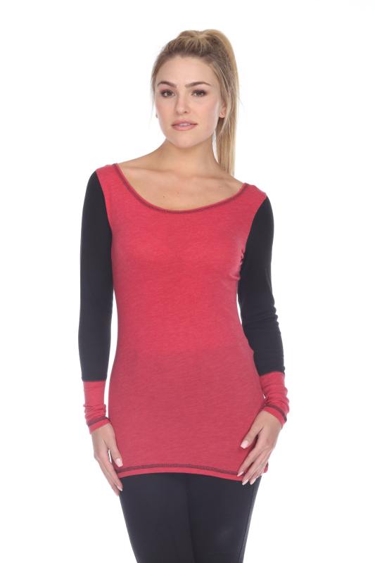 3101 Junior's Cotton Poly Blend Body with Black Thermal Long Sleeve Tee