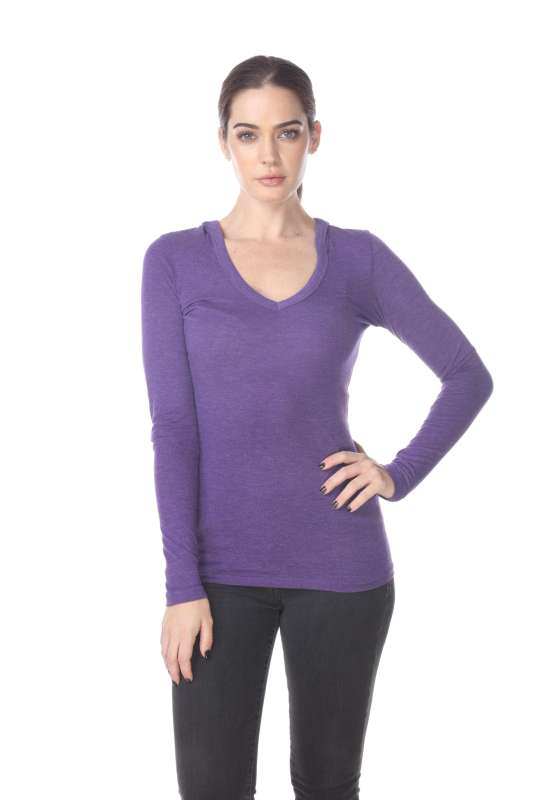 6102 Junior's Tri Blend Pullover Hoodie