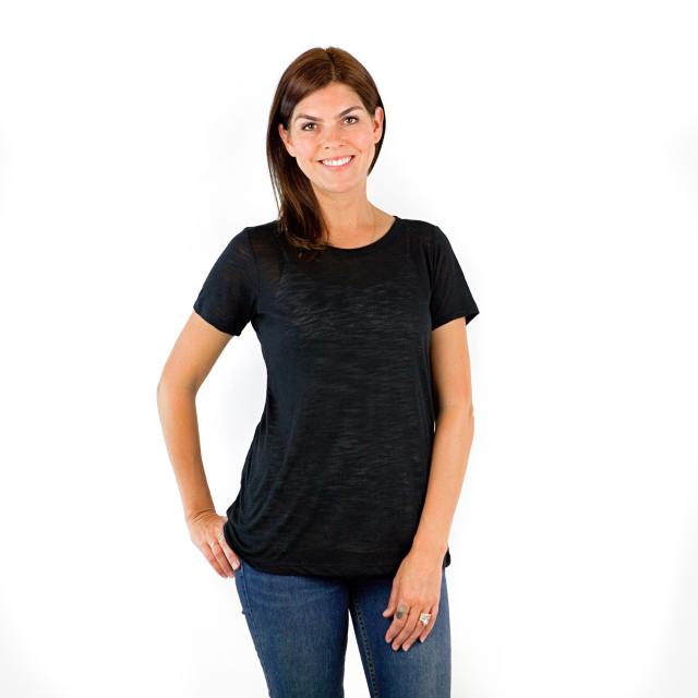 7400 LADIES POLY RAYON SLUB SS SCOOPNECK