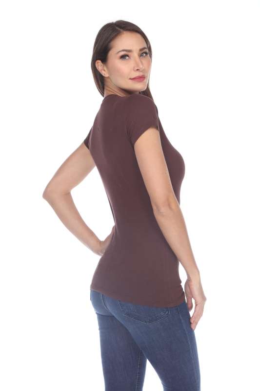 5003 Juniors Cap Sleeve "Tear Drop" V-Neck Tee