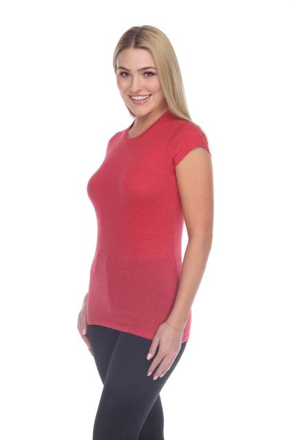 3000 Junior's Cap Sleeve CVC Blended Crew Neck Tee