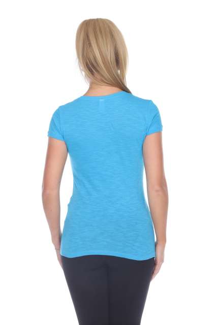 6053 Juniors Cap Sleeve Cotton Slub Tee