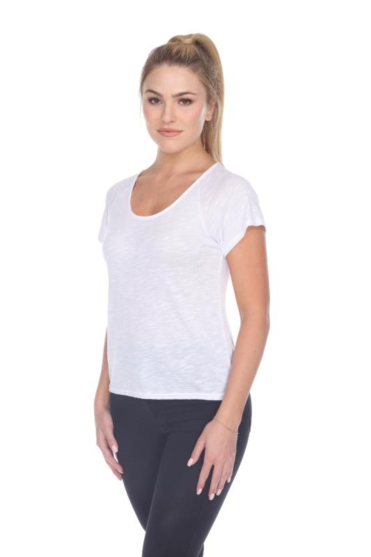 3401 Junior's Poly Rayon Slub Short Sleeve Boxy Tee