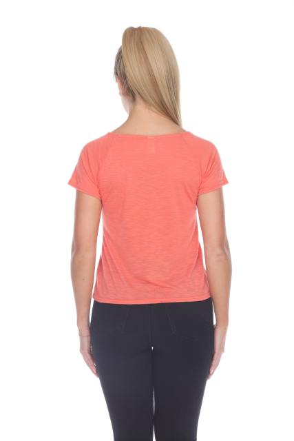 3401 Junior's Poly Rayon Slub Short Sleeve Boxy Tee