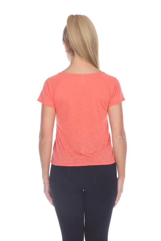 3401 Junior's Poly Rayon Slub Short Sleeve Boxy Tee