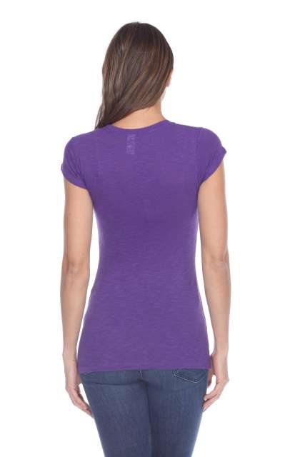 6050 Juniors Cap Sleeve Cotton Slub Tee