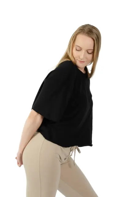 4008 Loose Fit Crop Short Sleeve Tee